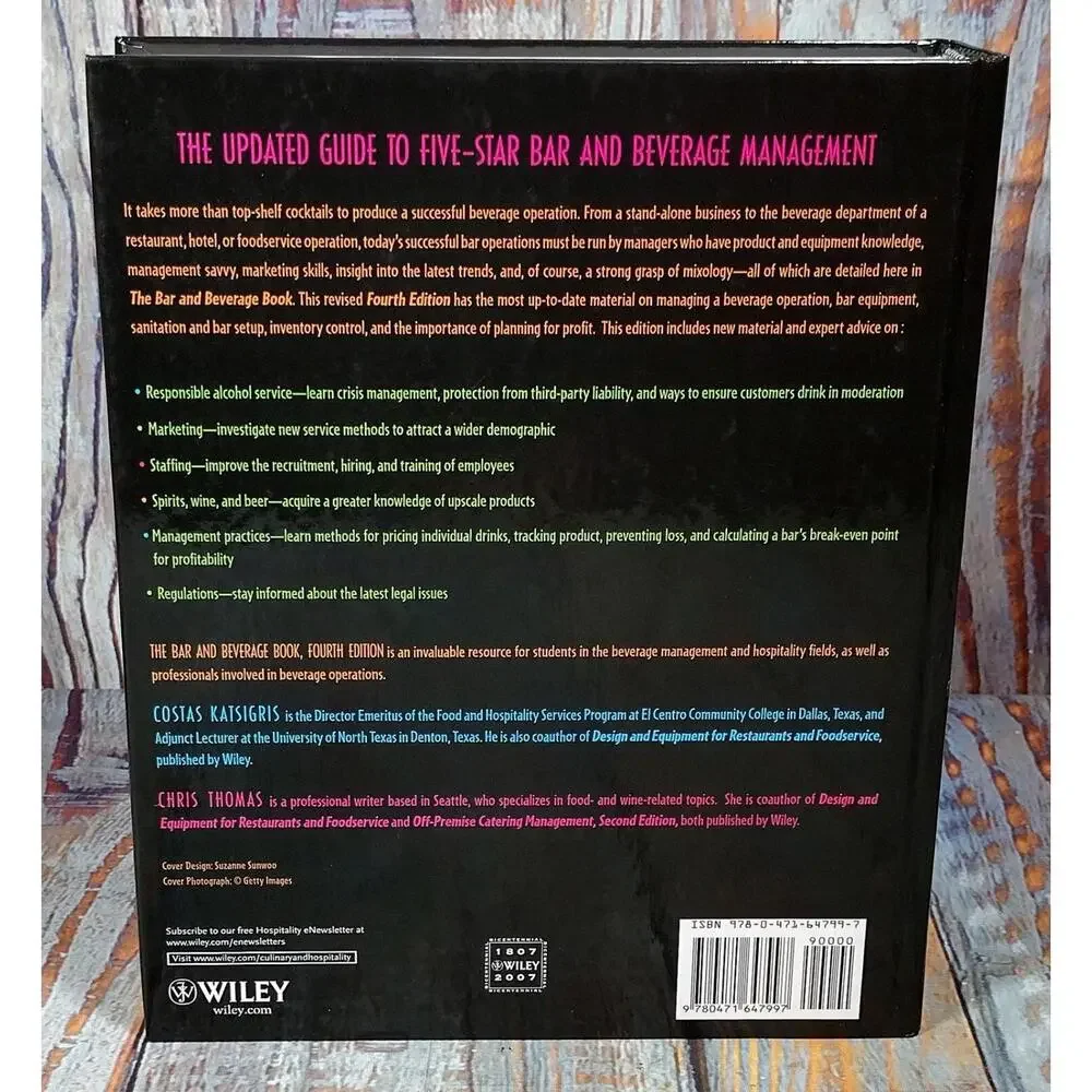 The Bar & Beverage Book, Fourth Edition by Costas Katsigris‎ & Chris Thomas